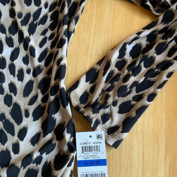 INC International Concepts Printed Zip-Pocket Top SIZE X-LARGE - Picture 4 of 8